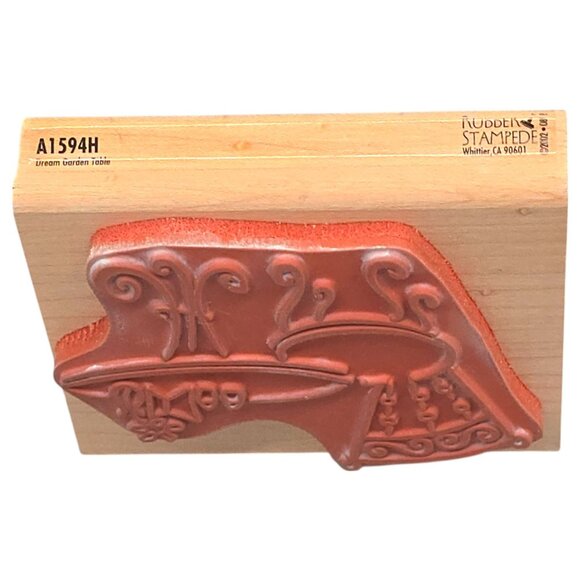 Vtg Wooden Rubber Stamp Lot of 60 Mixed Crafts Floral Sentiments & Decorative - Picture 12 of 16